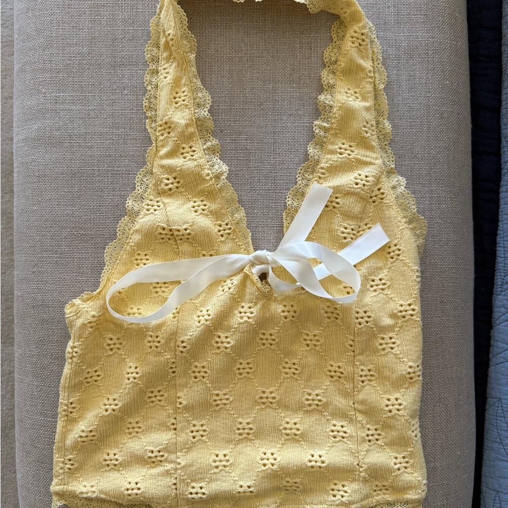 Yellow Lace UO Top